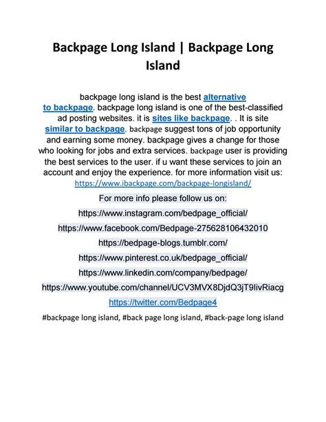 backpage long island|North East